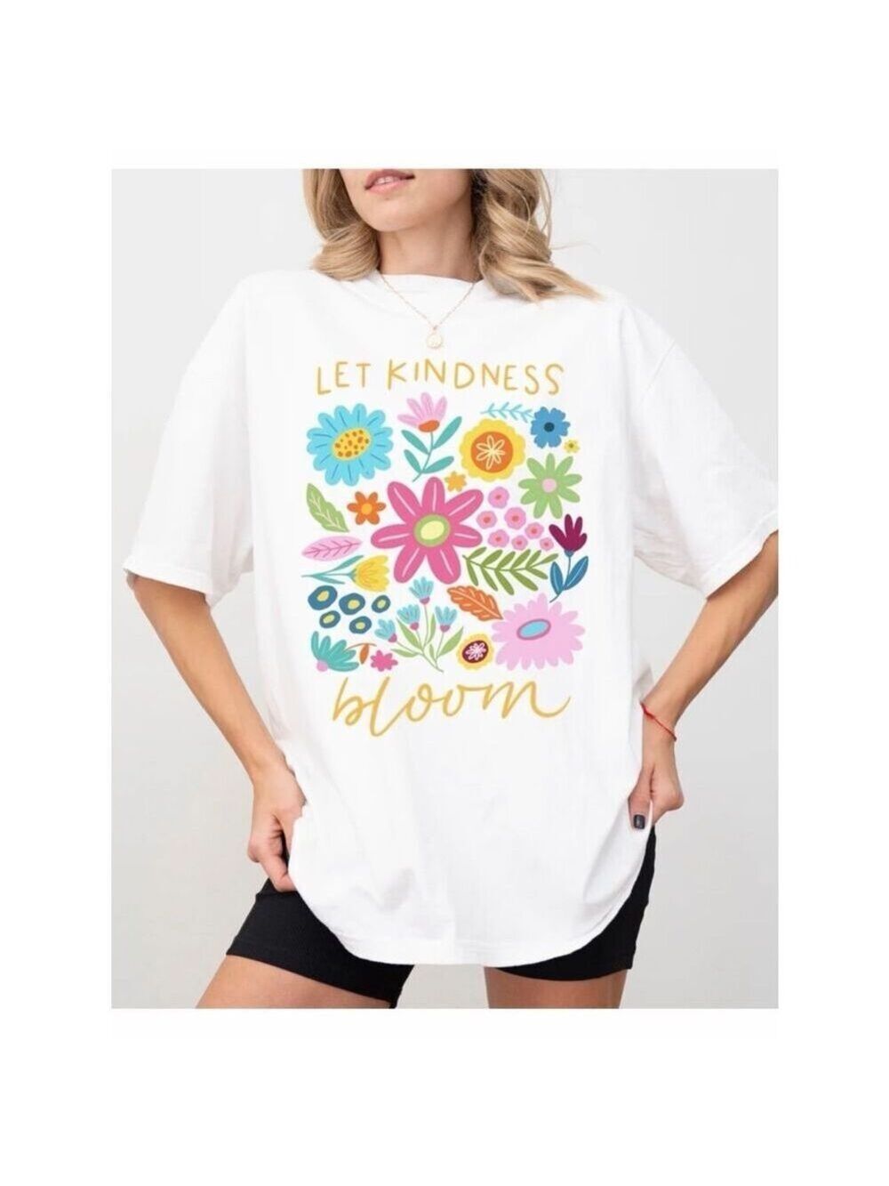 Comfort Colors Let Kindness Bloom Floral Graphic Tee XL
